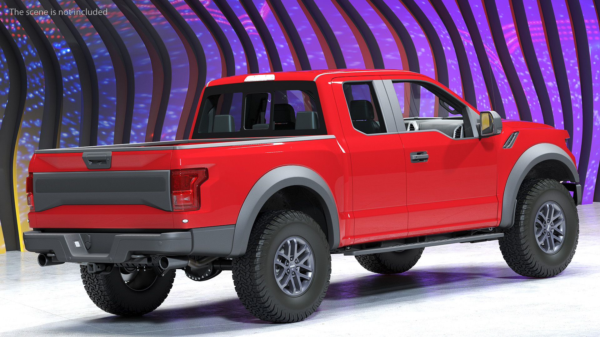 SUV Pickup Red 3D model