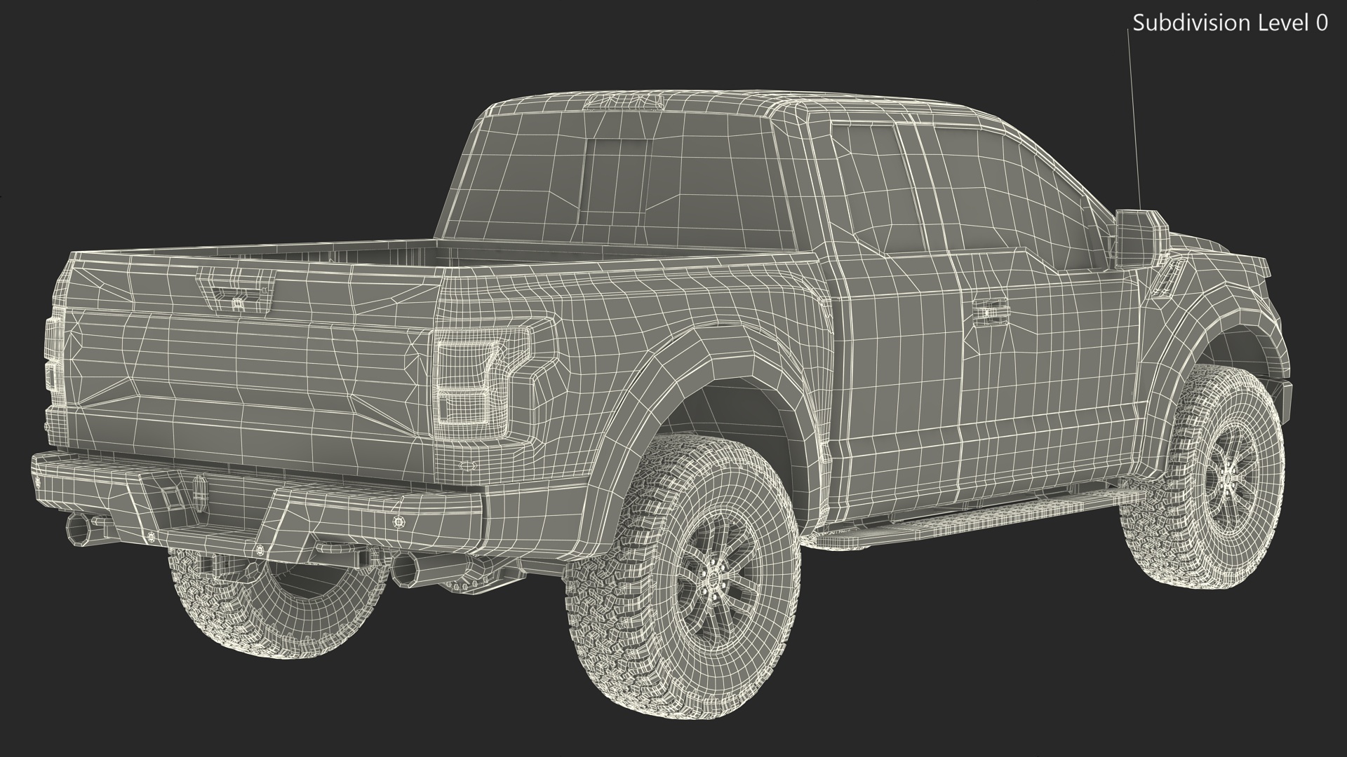 SUV Pickup Red 3D model