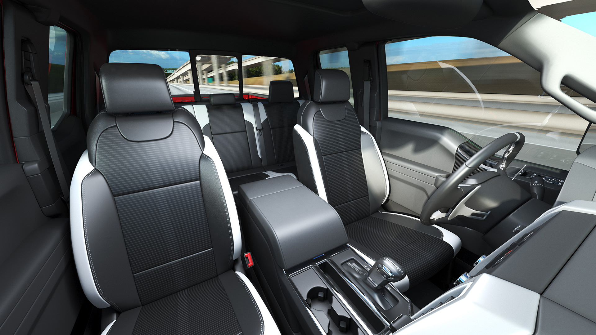 SUV Pickup Red 3D model