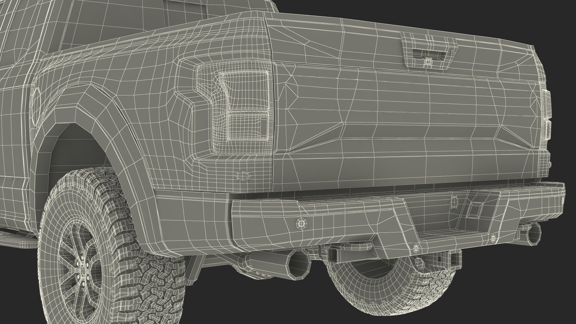 SUV Pickup Red 3D model