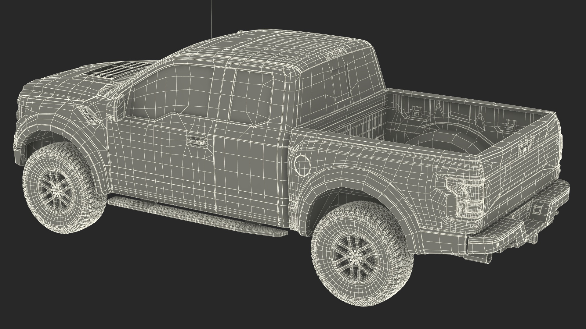 SUV Pickup Red 3D model