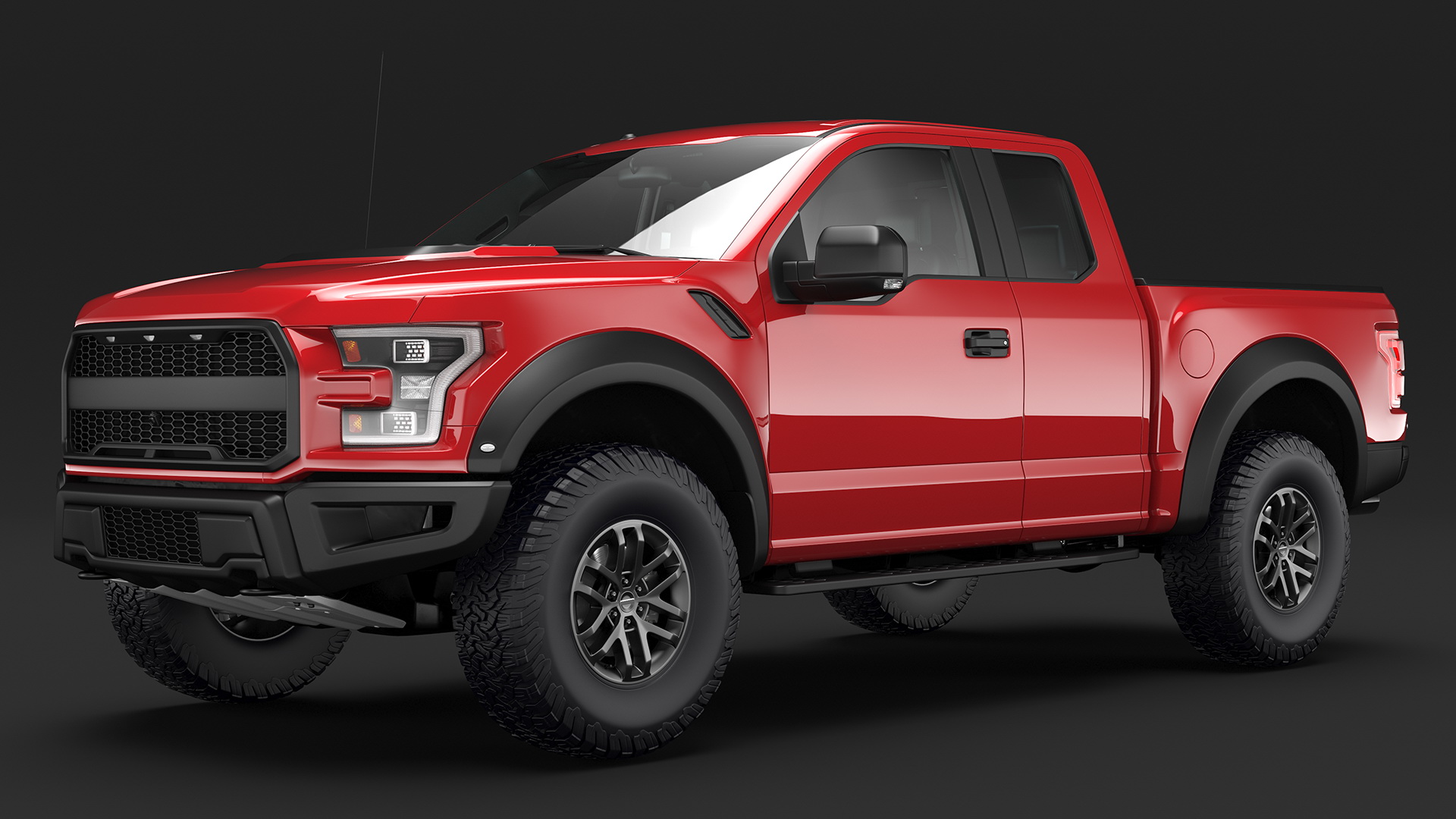 SUV Pickup Red 3D model