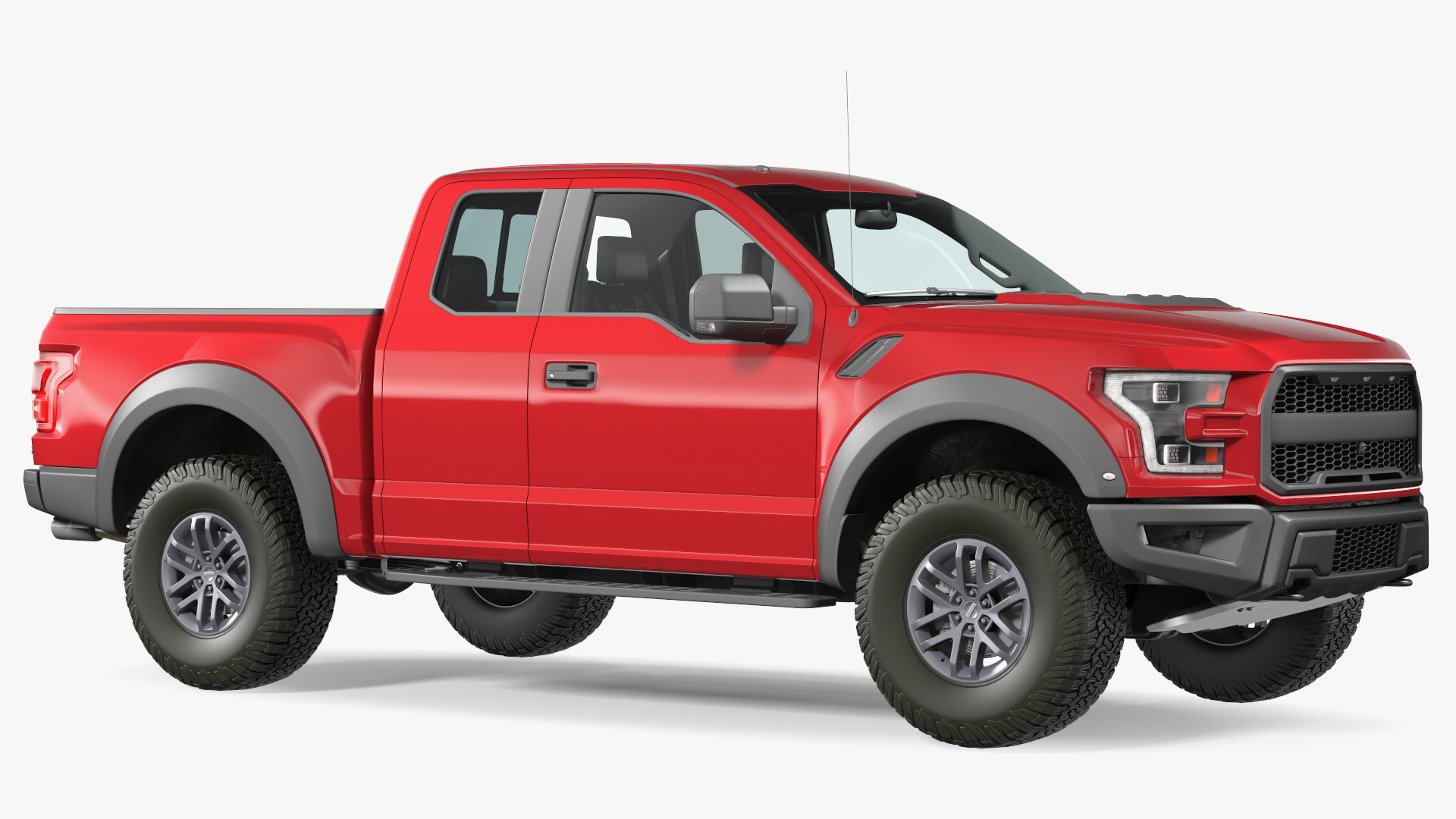 SUV Pickup Red 3D model