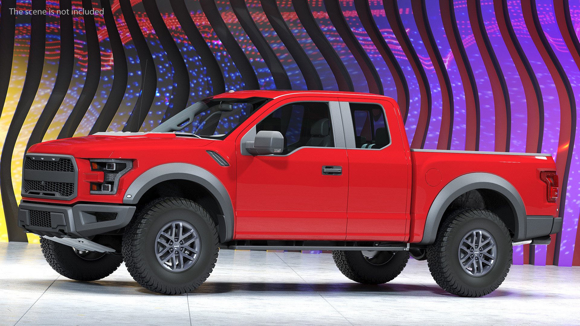 SUV Pickup Red 3D model