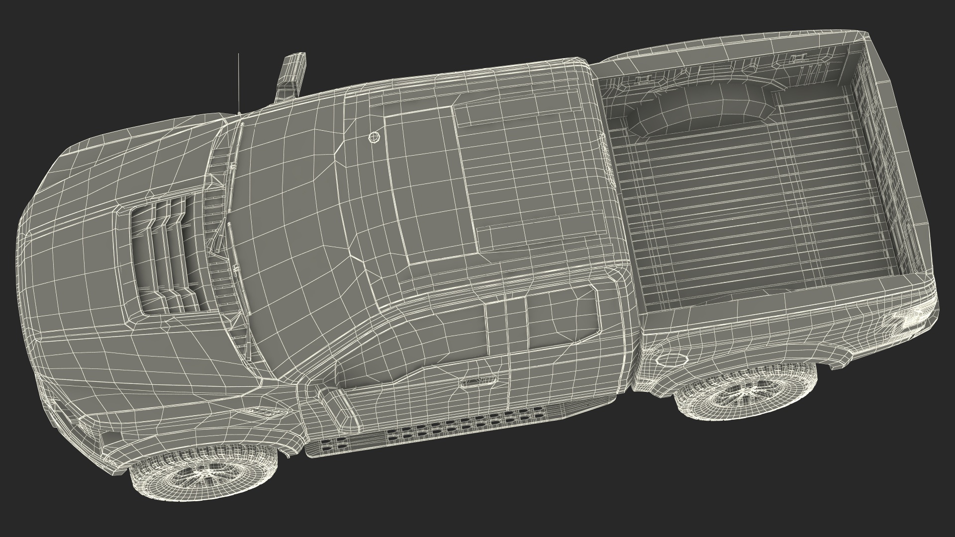 SUV Pickup Red 3D model