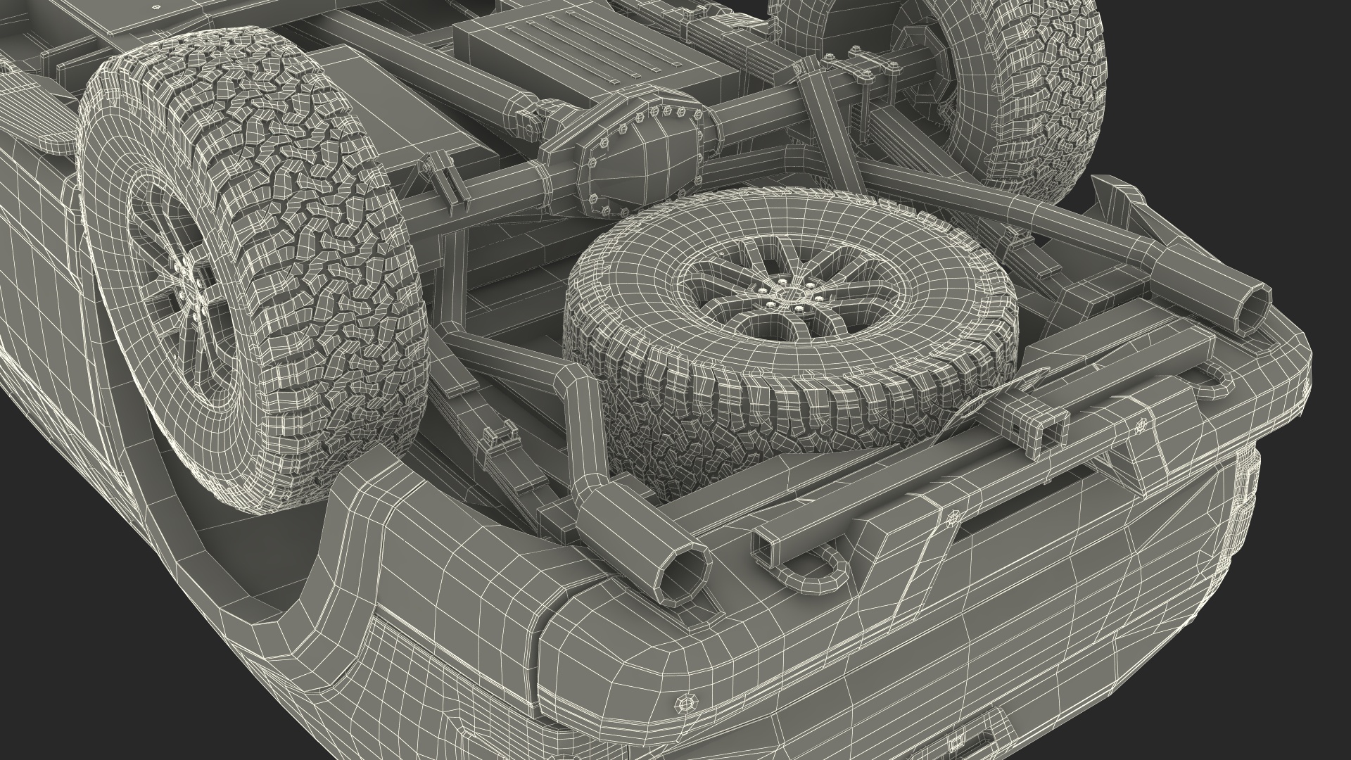 SUV Pickup Red 3D model