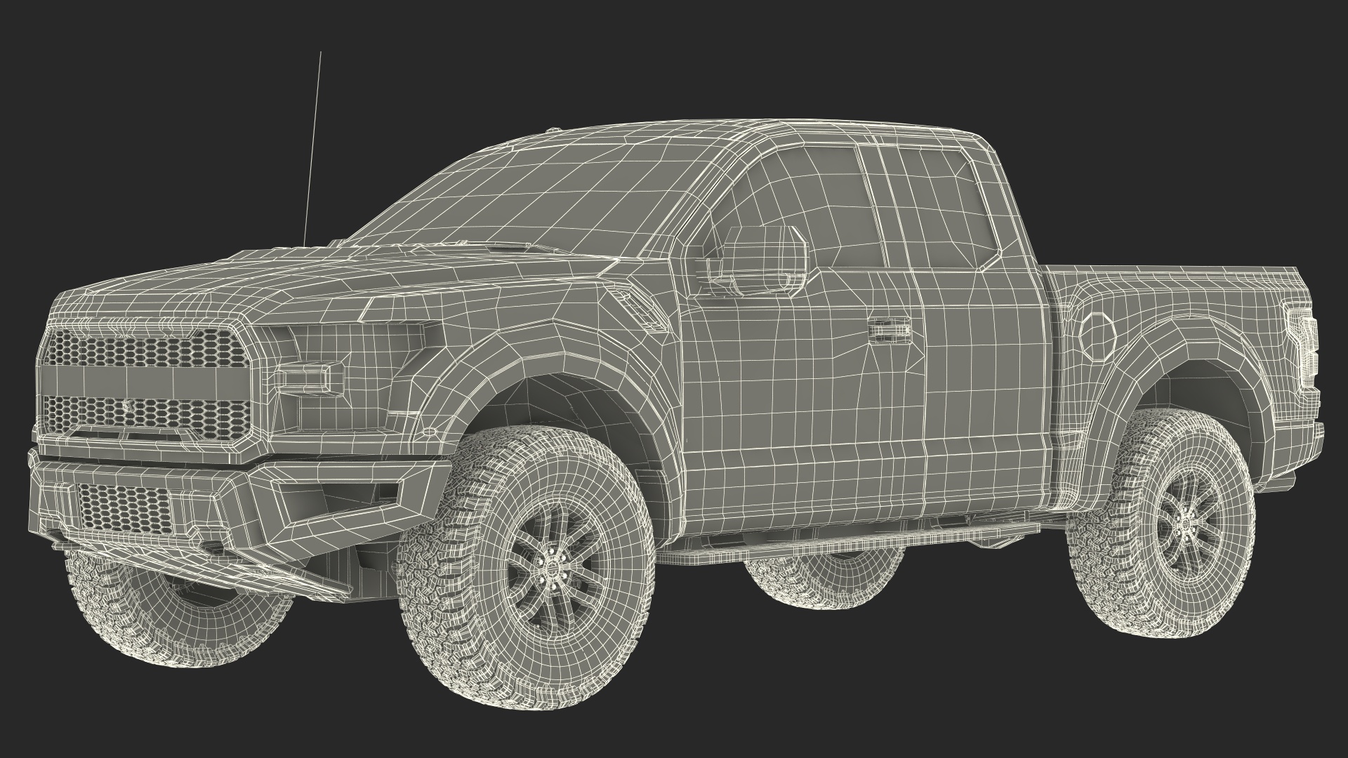 SUV Pickup Red 3D model