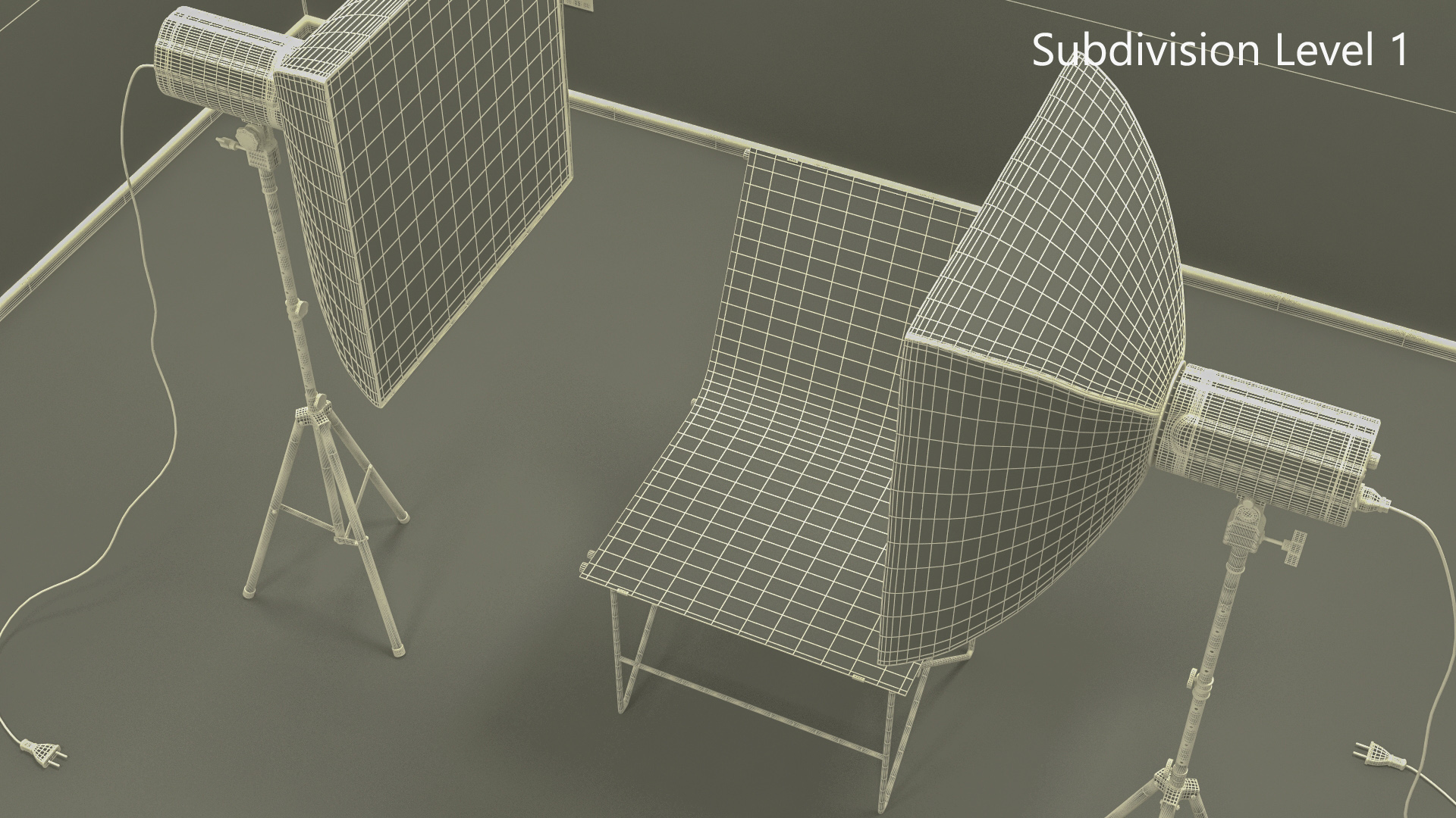 3D Blackout Photo Studio with Black Walls model