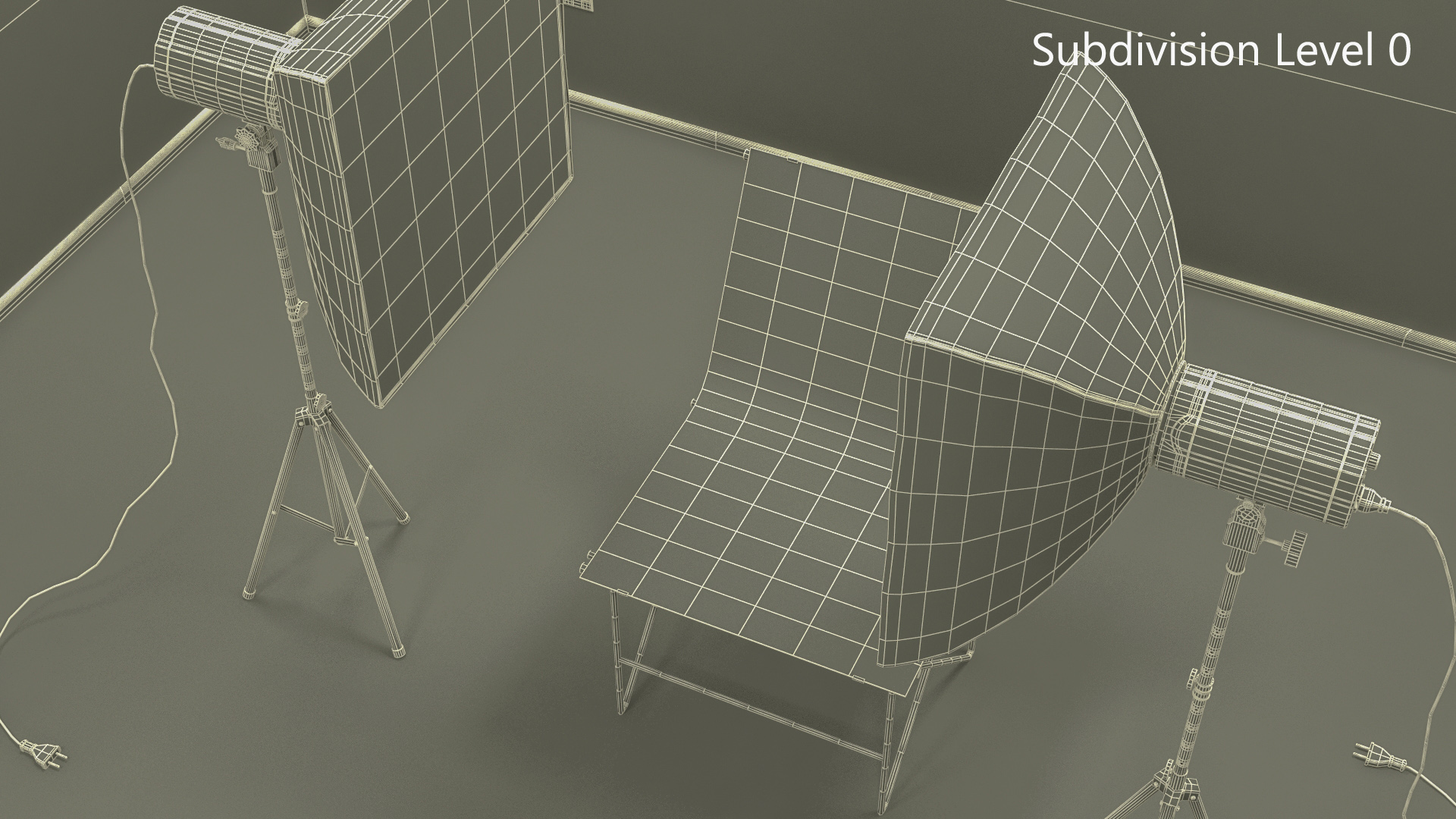3D Blackout Photo Studio with Black Walls model
