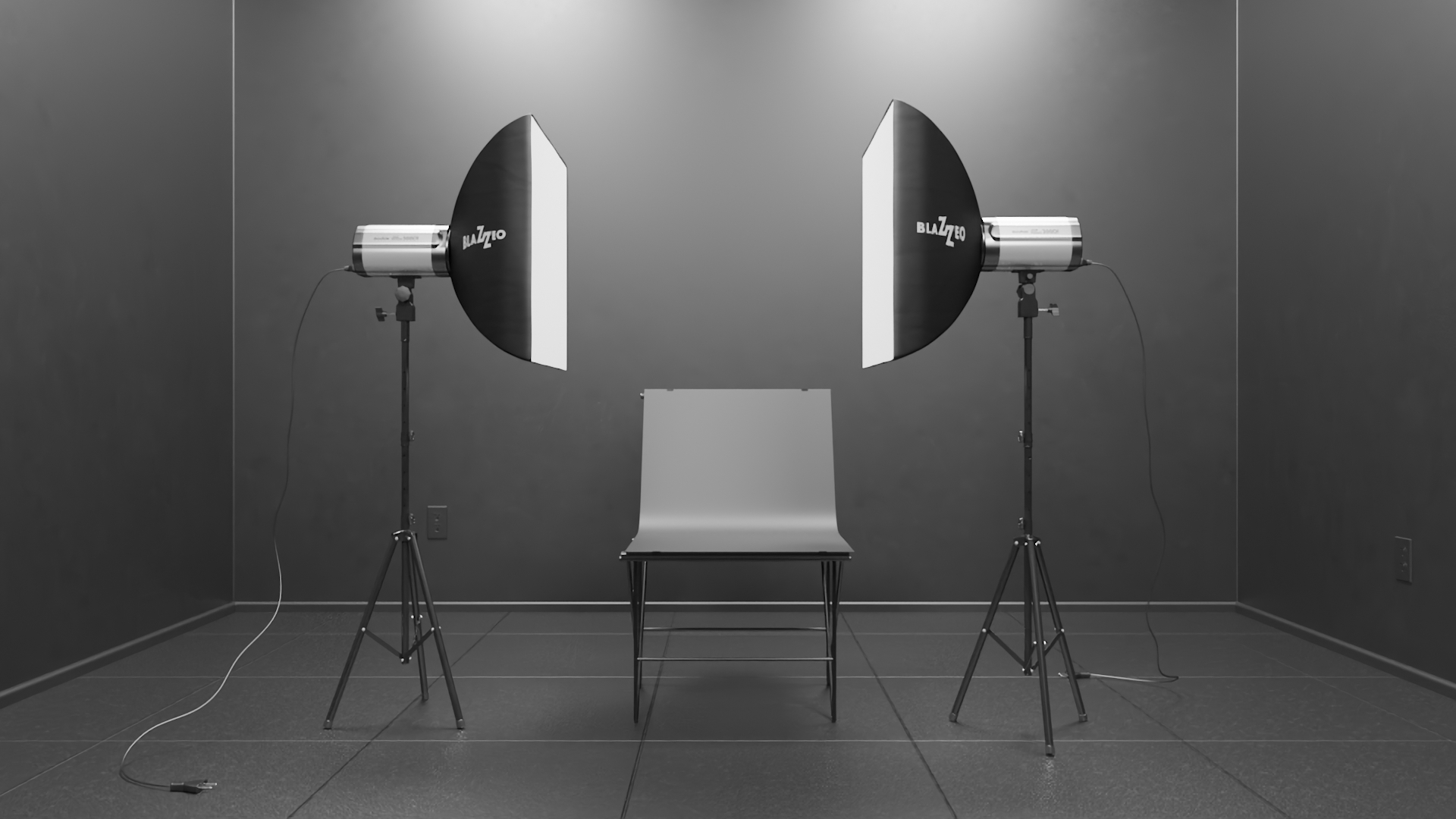 3D Blackout Photo Studio with Black Walls model