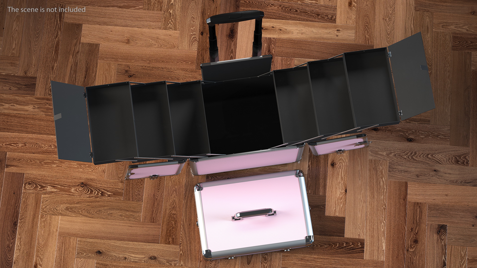 3D model Unfolded Yaheetech Makeup Case Pink