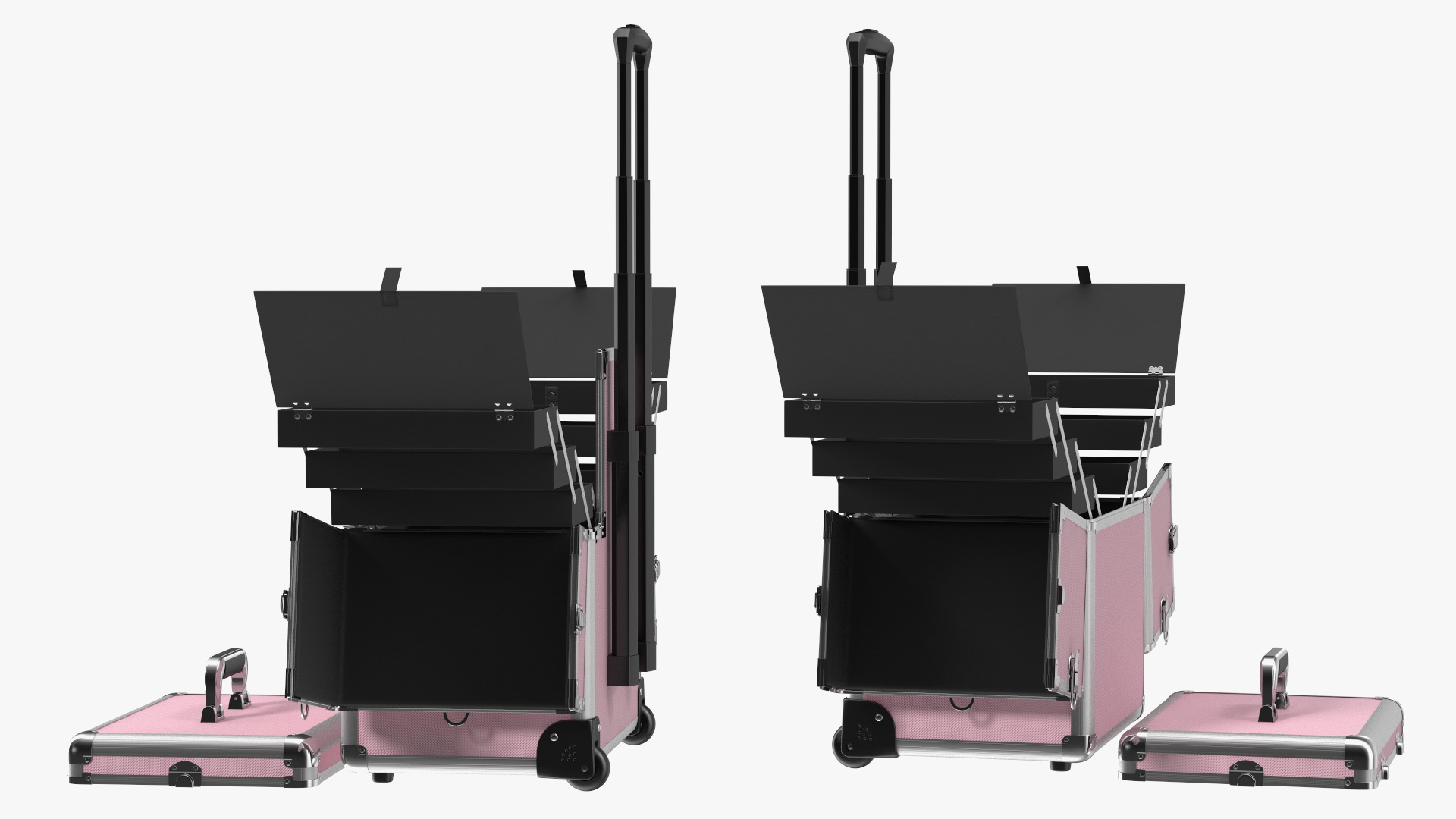 3D model Unfolded Yaheetech Makeup Case Pink