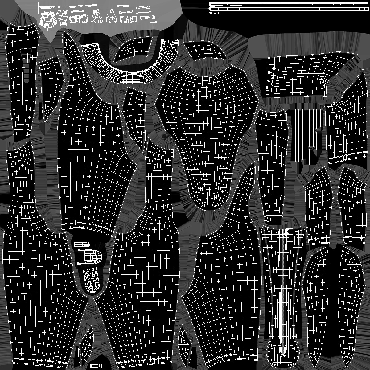 Man Wetsuit Black Shorty Version 3D