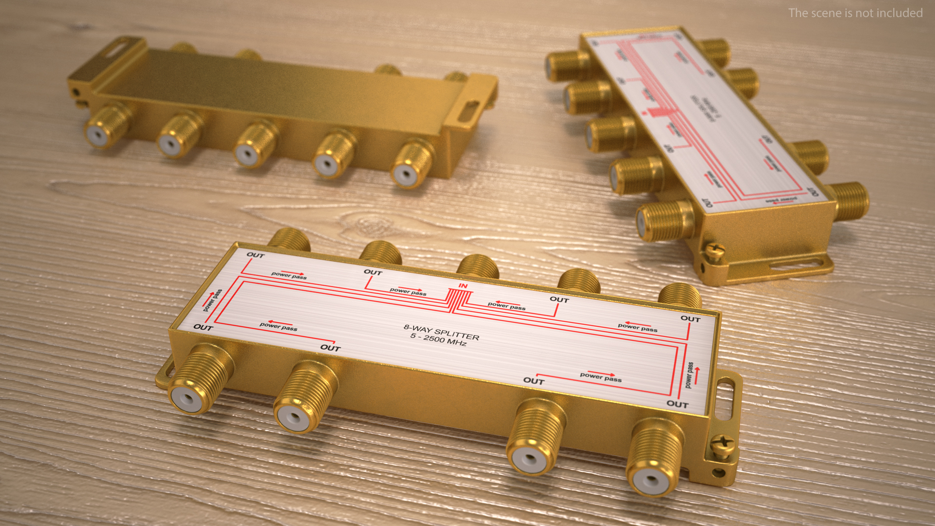 CATV Broadband Coaxial Splitter 8 Way 3D