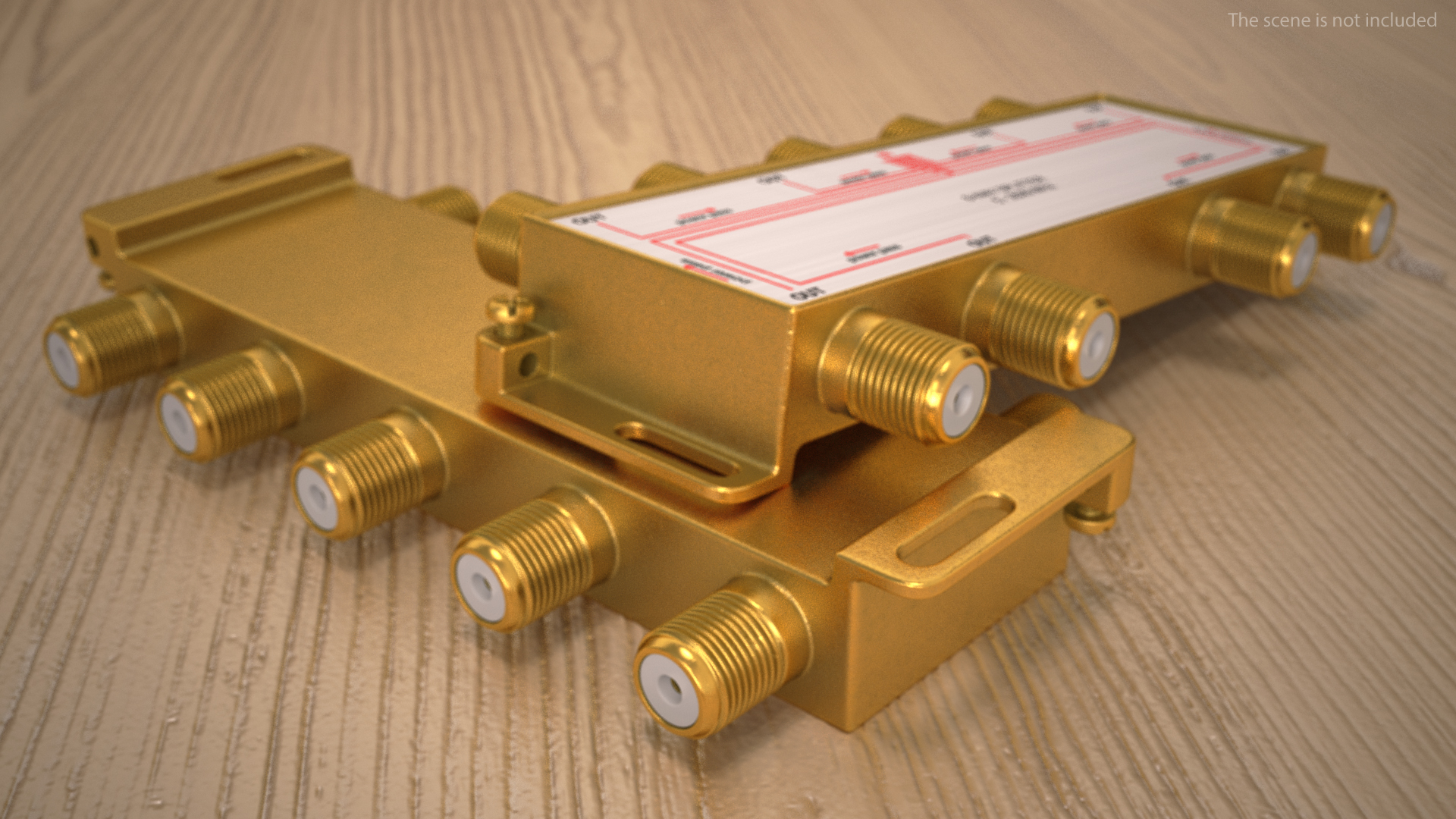 CATV Broadband Coaxial Splitter 8 Way 3D