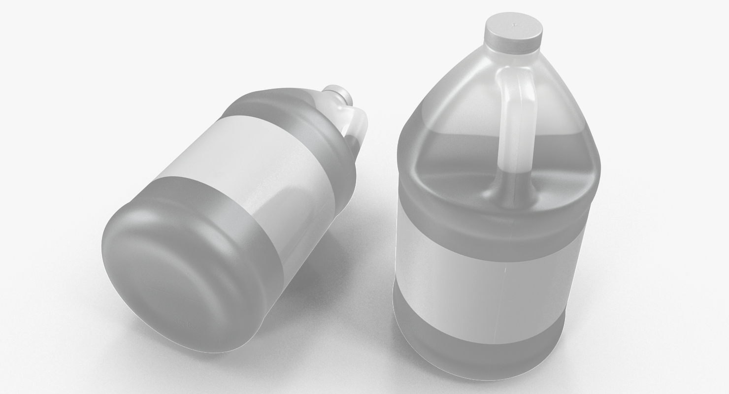 Plastic Jug With Lid Gallon 3D