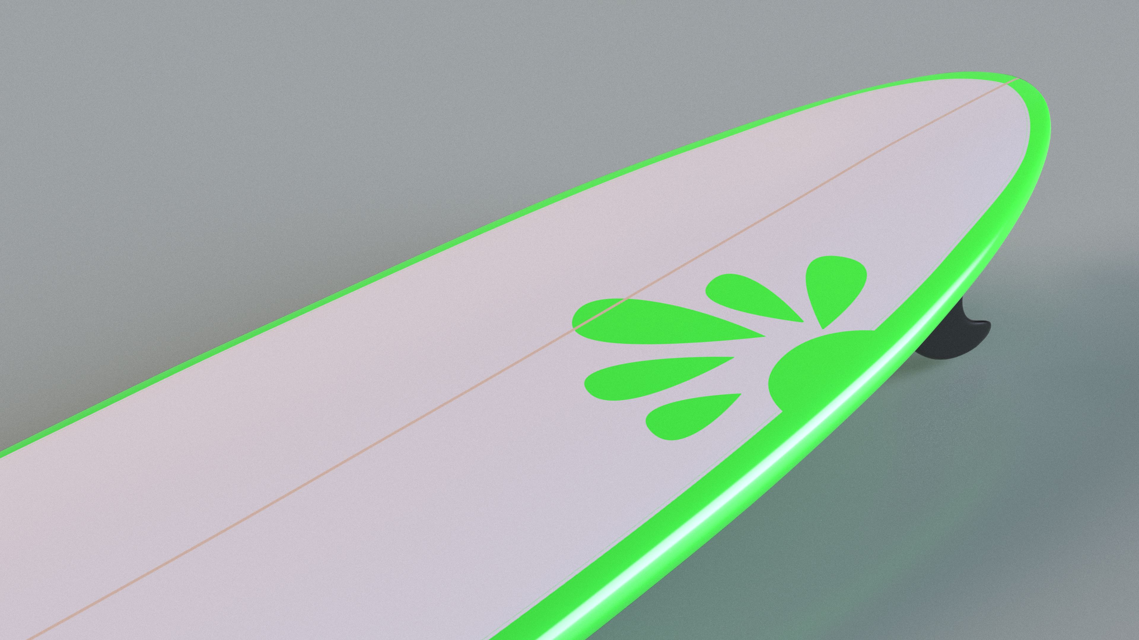 3D Funboard Surfboard model