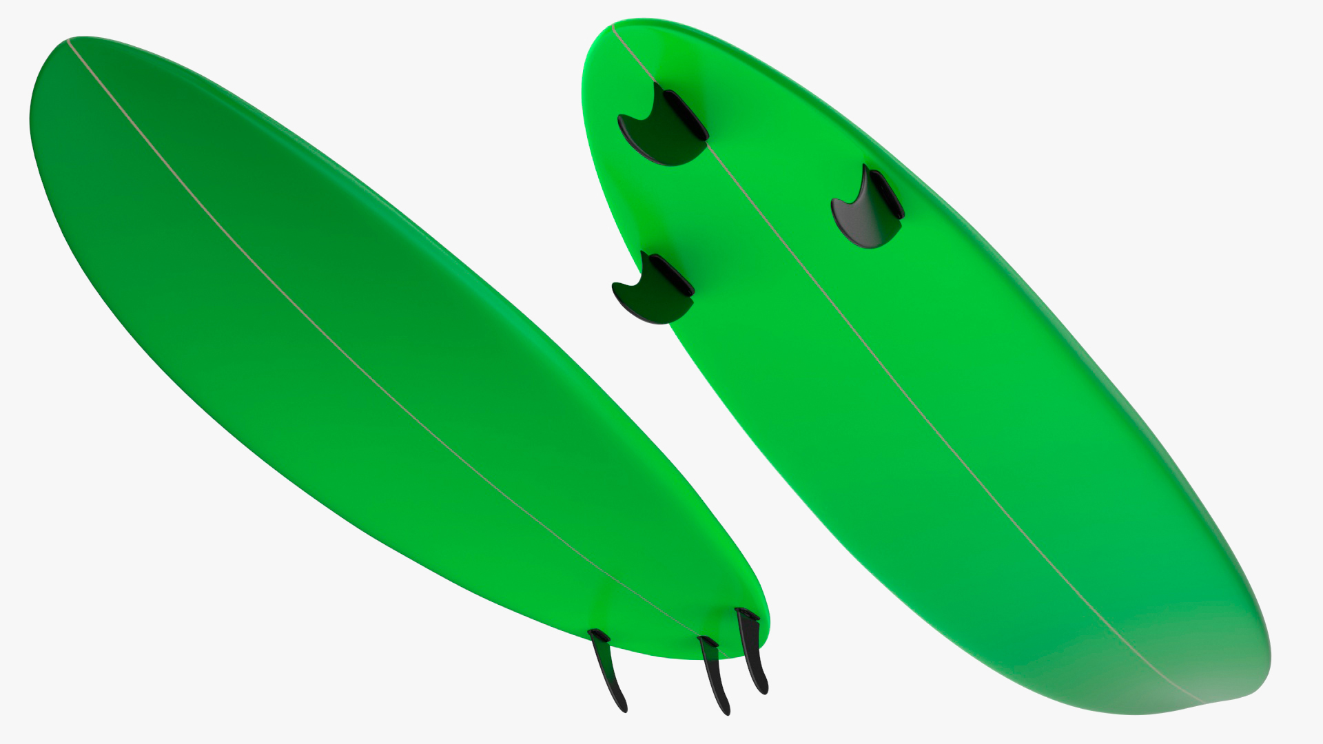 3D Funboard Surfboard model