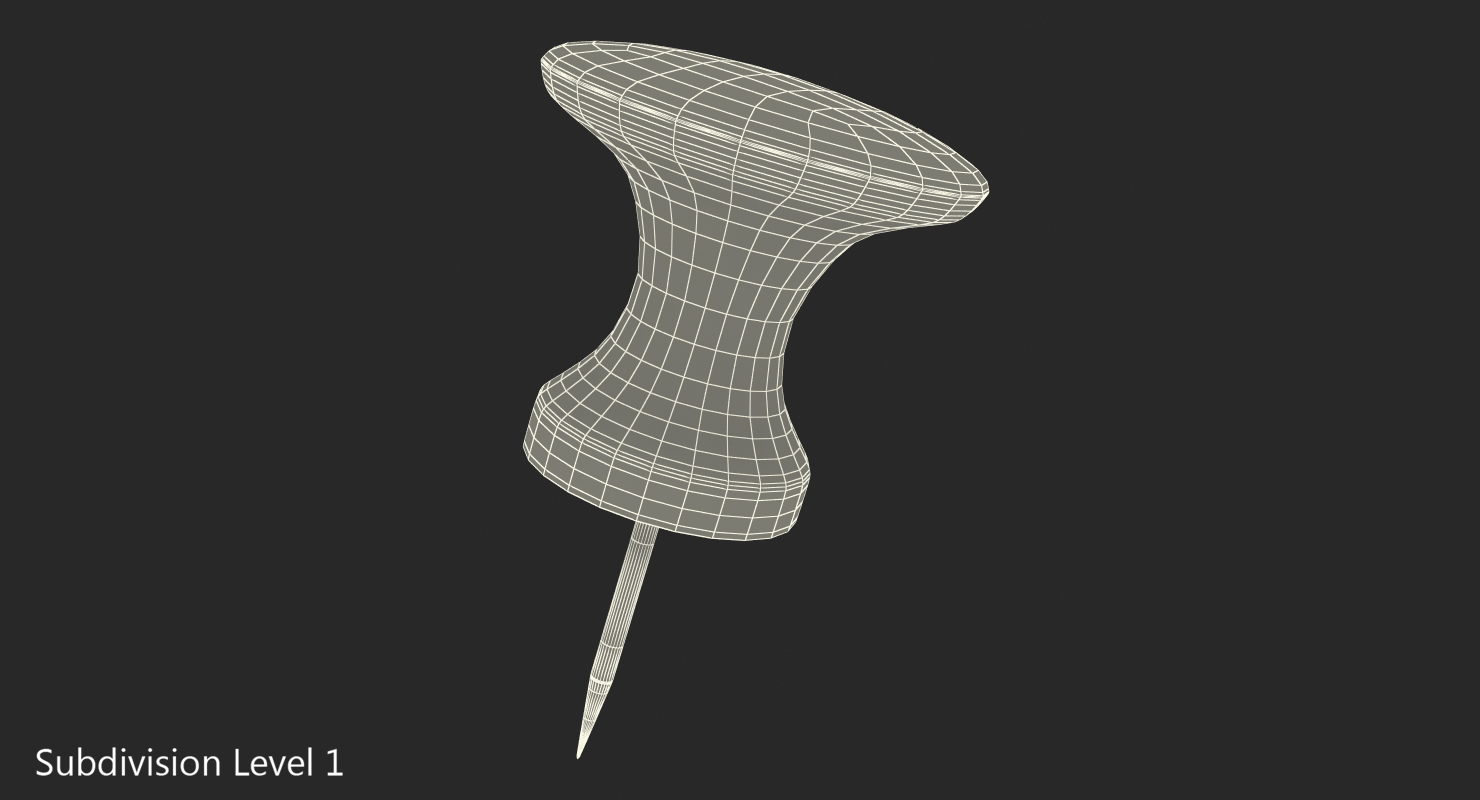 3D model Transparent Push Pin