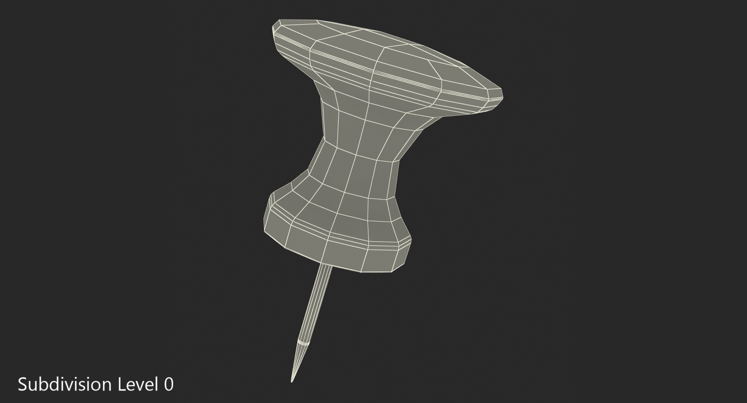 3D model Transparent Push Pin