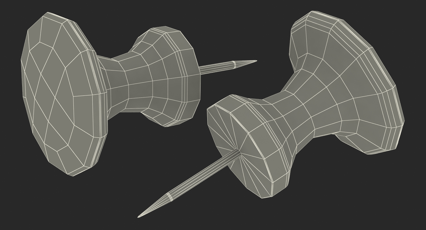 3D model Transparent Push Pin