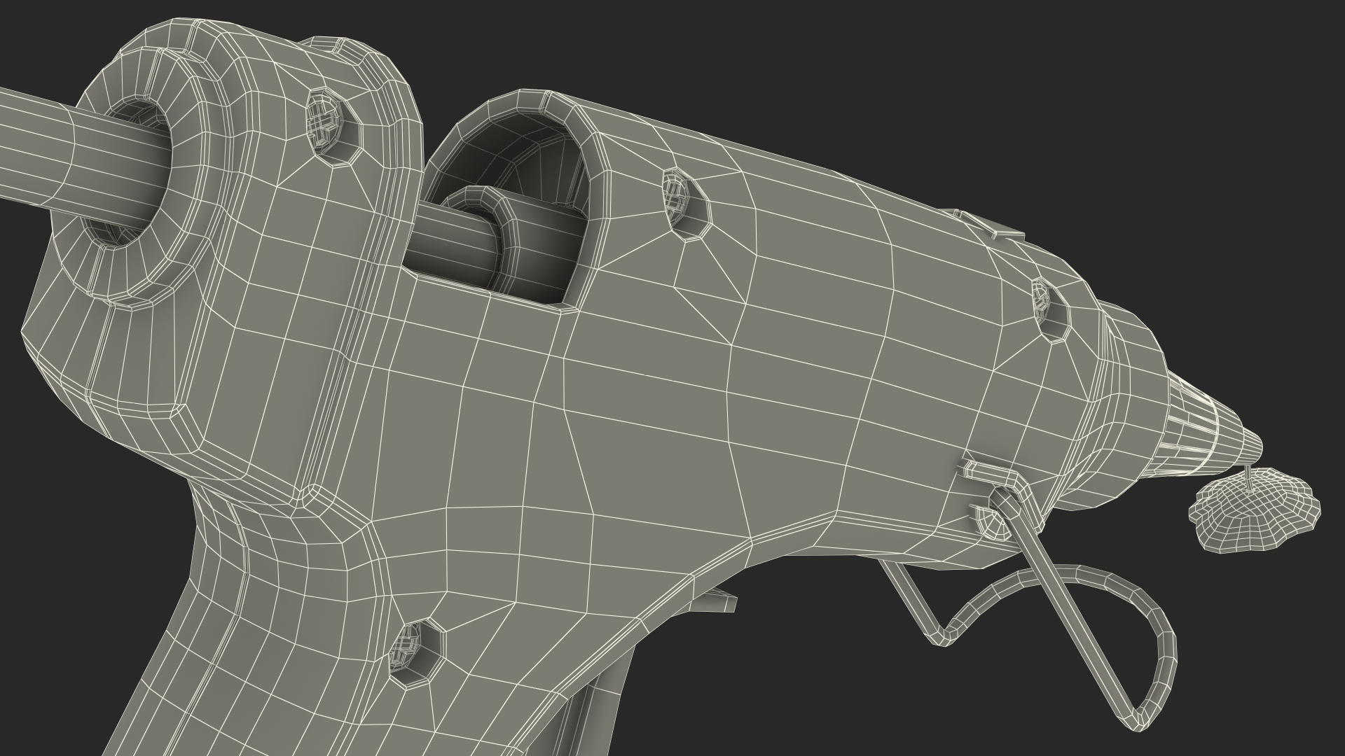 3D model CCbetter Hot Glue Gun with Glue Dripping