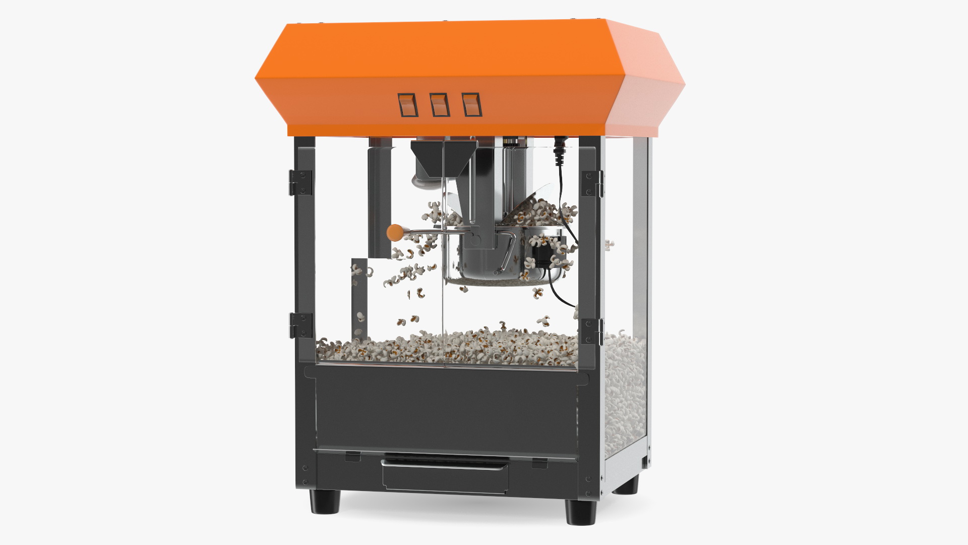 3D Antique Style Popcorn Popper Machine