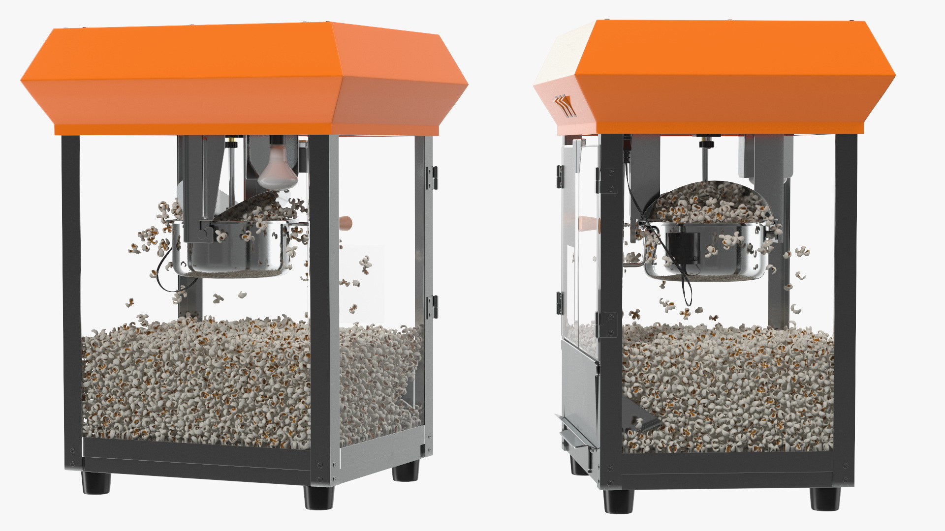 3D Antique Style Popcorn Popper Machine