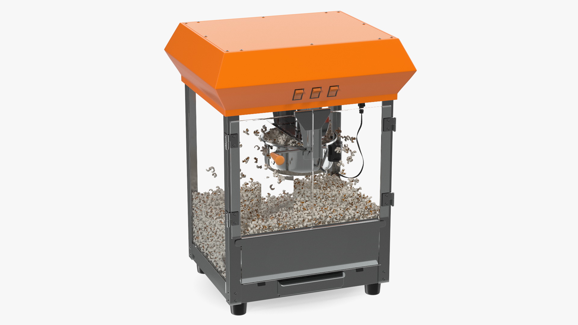 3D Antique Style Popcorn Popper Machine