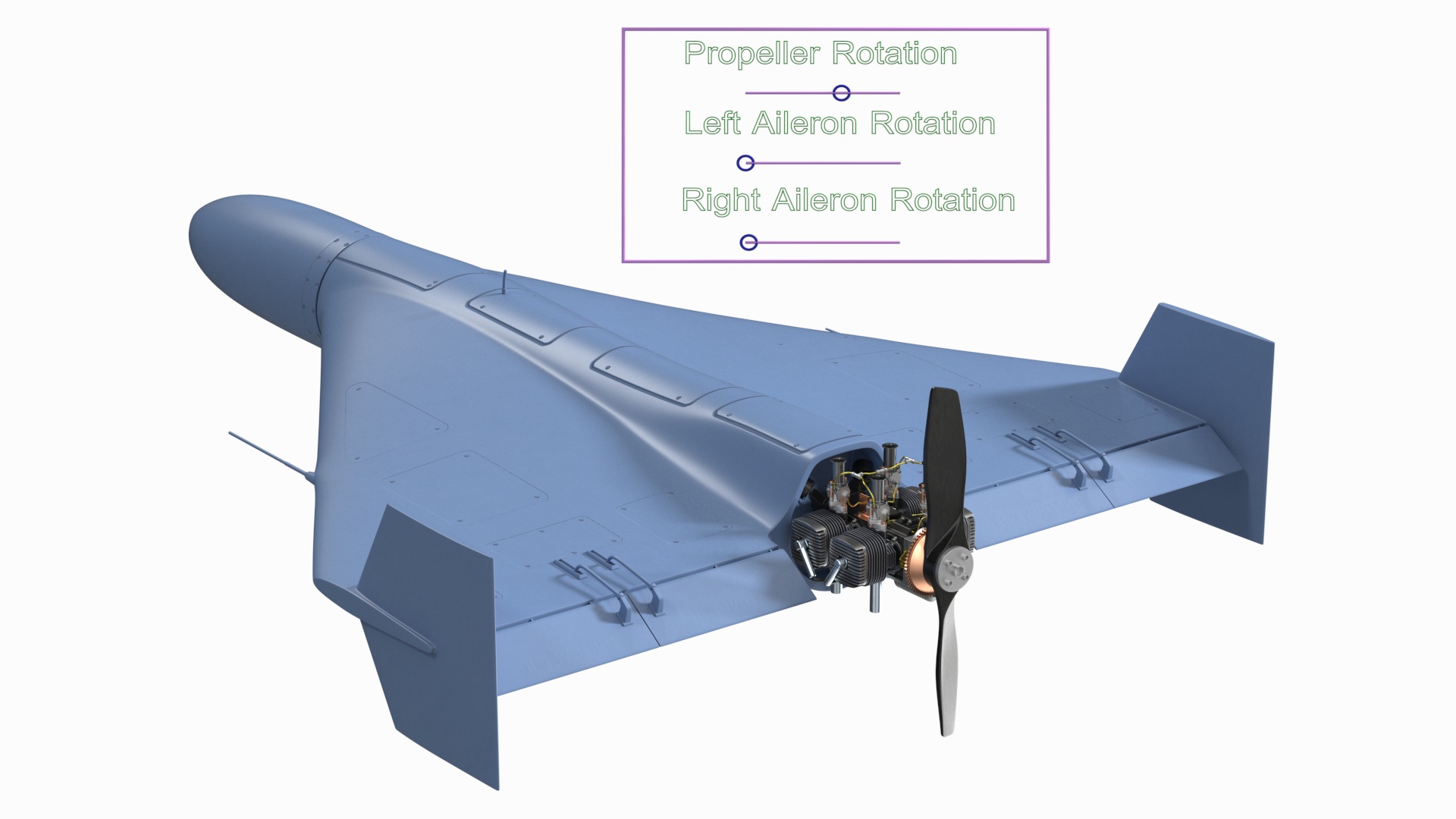 3D model Loitering Munition Rigged