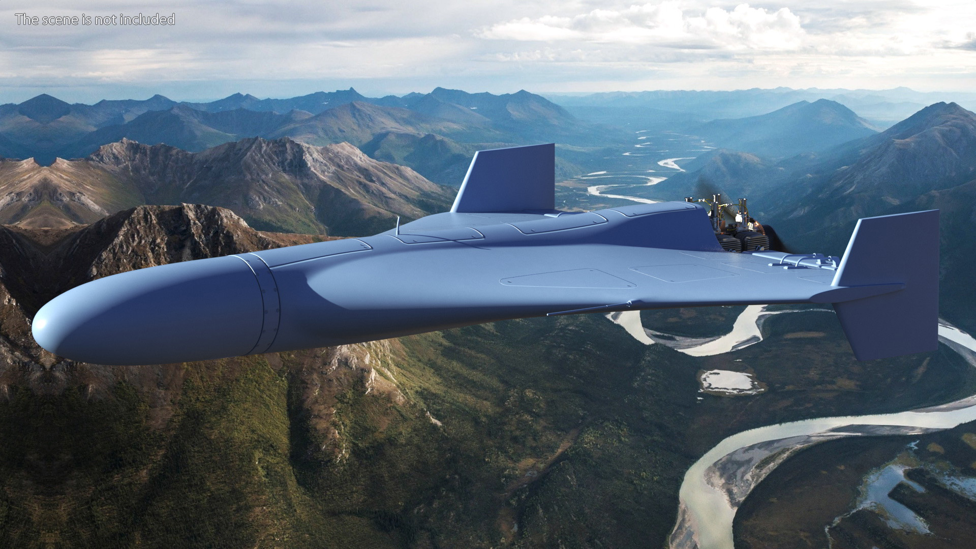 3D model Loitering Munition Rigged