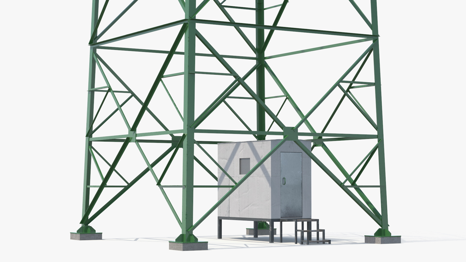 Antenna Tower with Parabolic Units Simplified, view 2