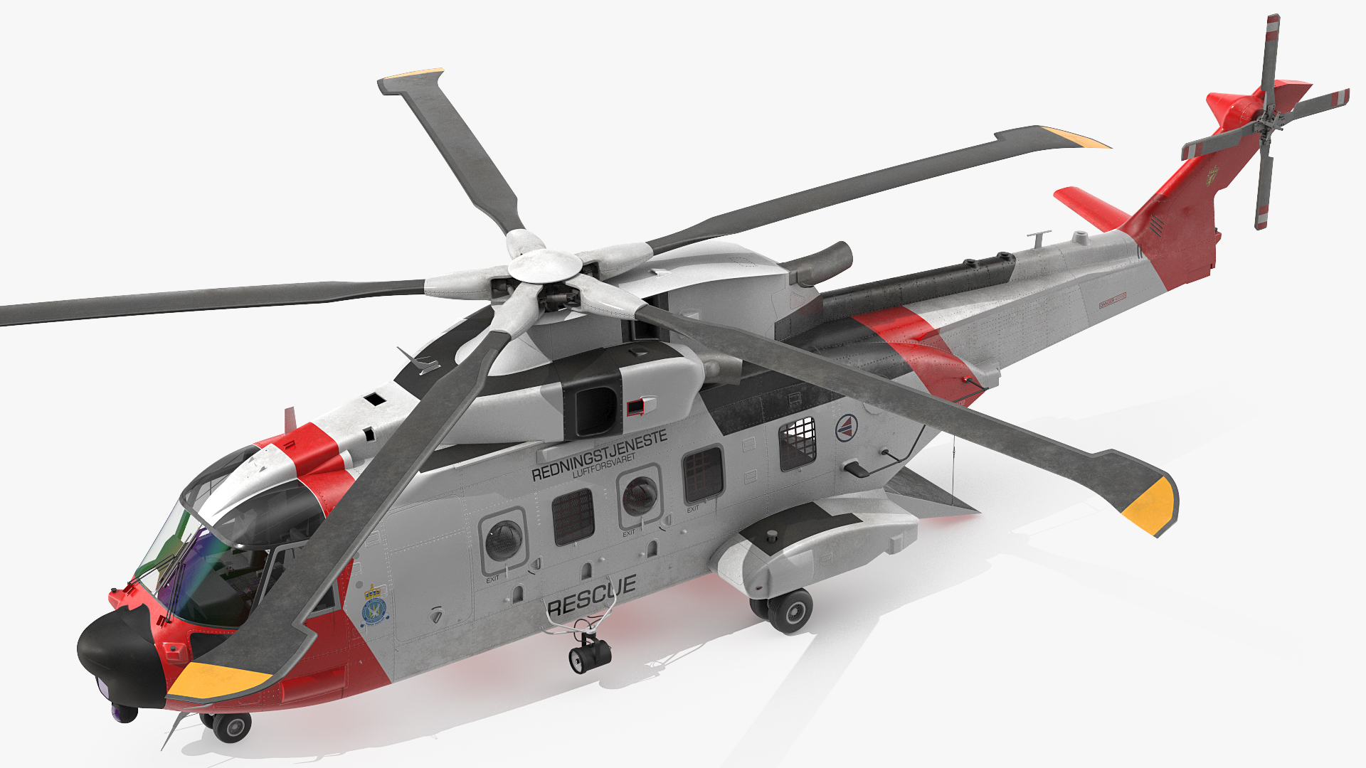 AgustaWestland AW101 Model 612 Norwegian Air Force Rigged 3D