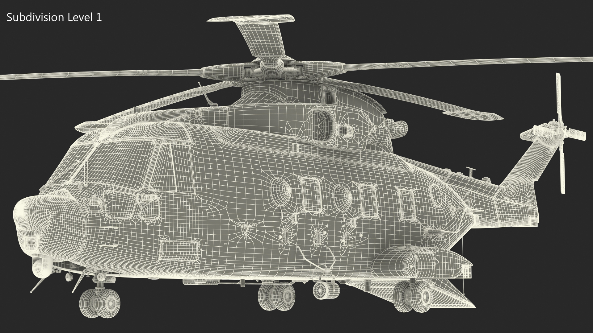 AgustaWestland AW101 Model 612 Norwegian Air Force Rigged 3D