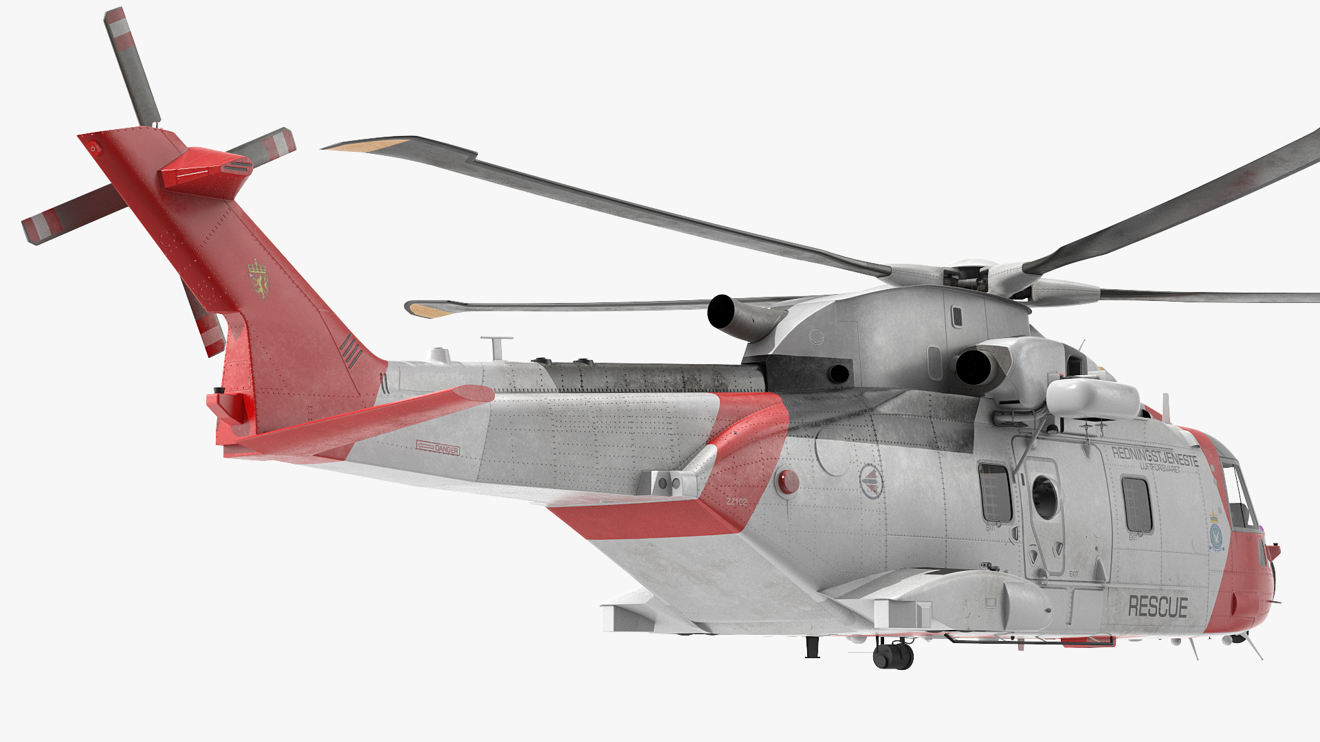 AgustaWestland AW101 Model 612 Norwegian Air Force Rigged 3D