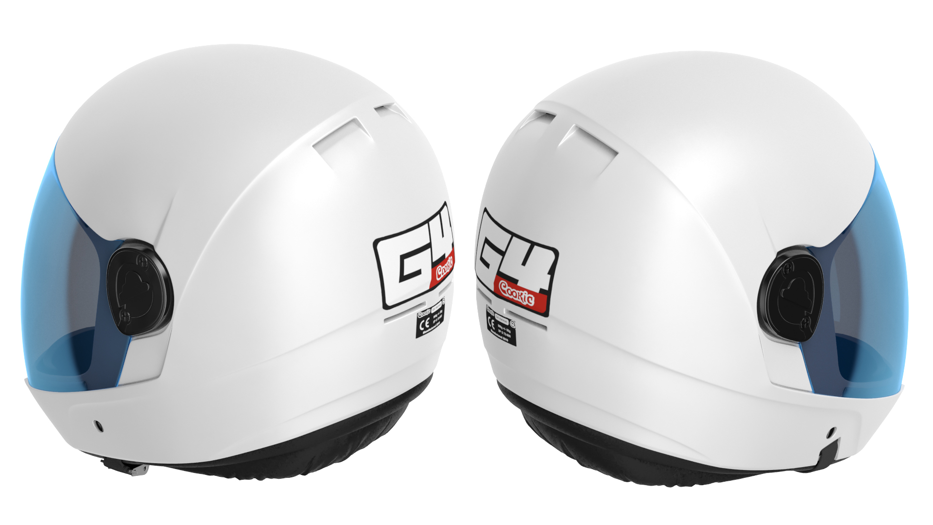 Cookie G4 Skydiving Helmet White 3D