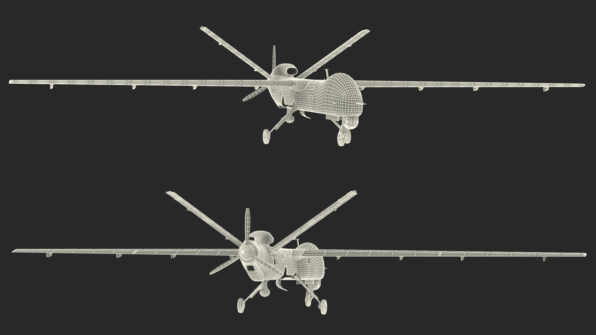 3D model Combat Drone TAI Anka S Rigged