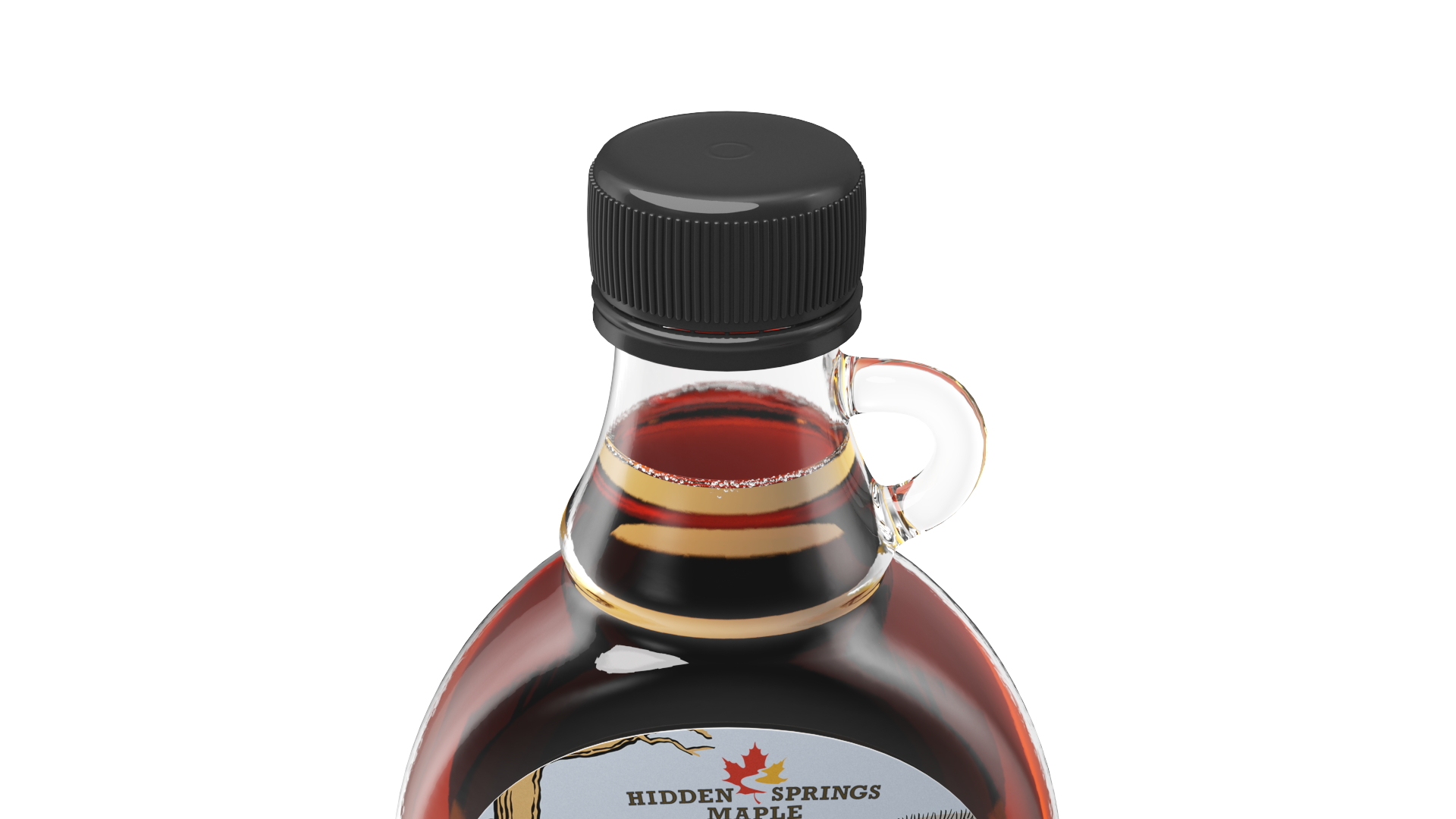 Vermont Maple Syrup Glass Bottle 3D