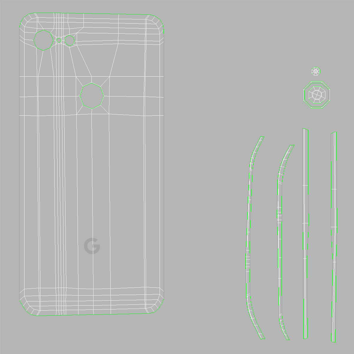 3D model Google Pixel 3 and Pixel 3XL Smartphone White