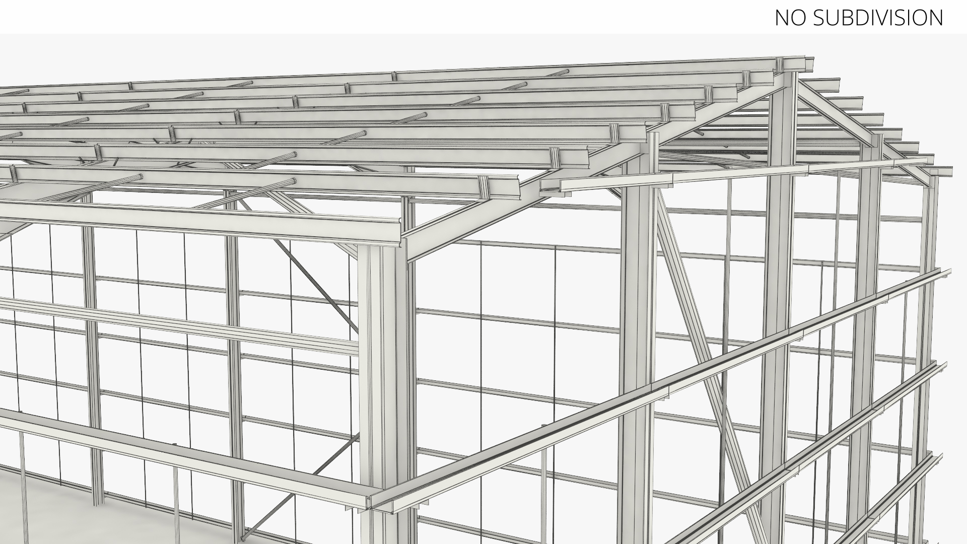 Industrial Steel Frame Hangar with Foundation - view 8