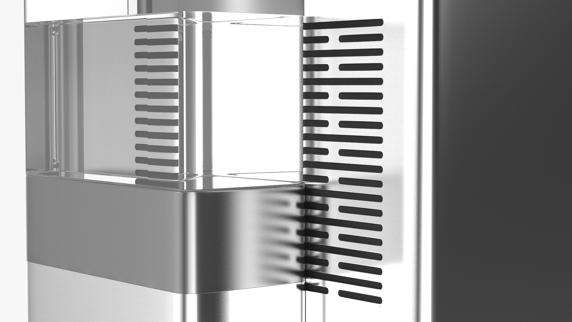 3D model GE Profile Opal Countertop Nugget Ice Maker Silver