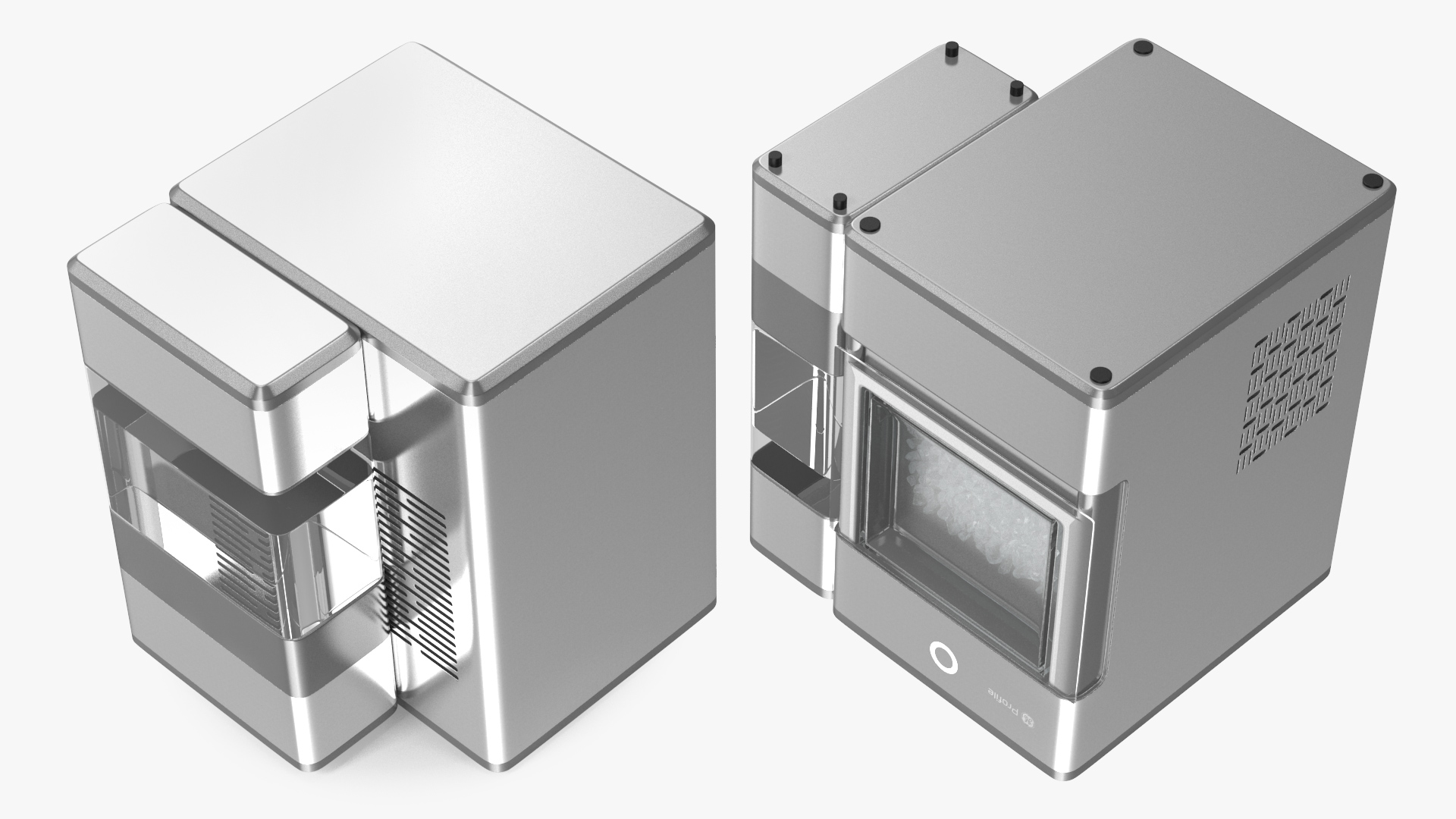 3D model GE Profile Opal Countertop Nugget Ice Maker Silver