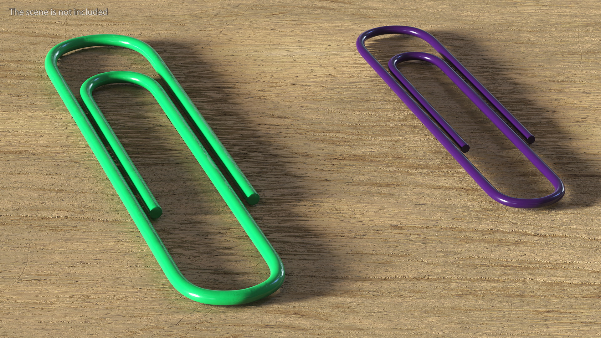 Paper Clip Oval Shape Color 3D