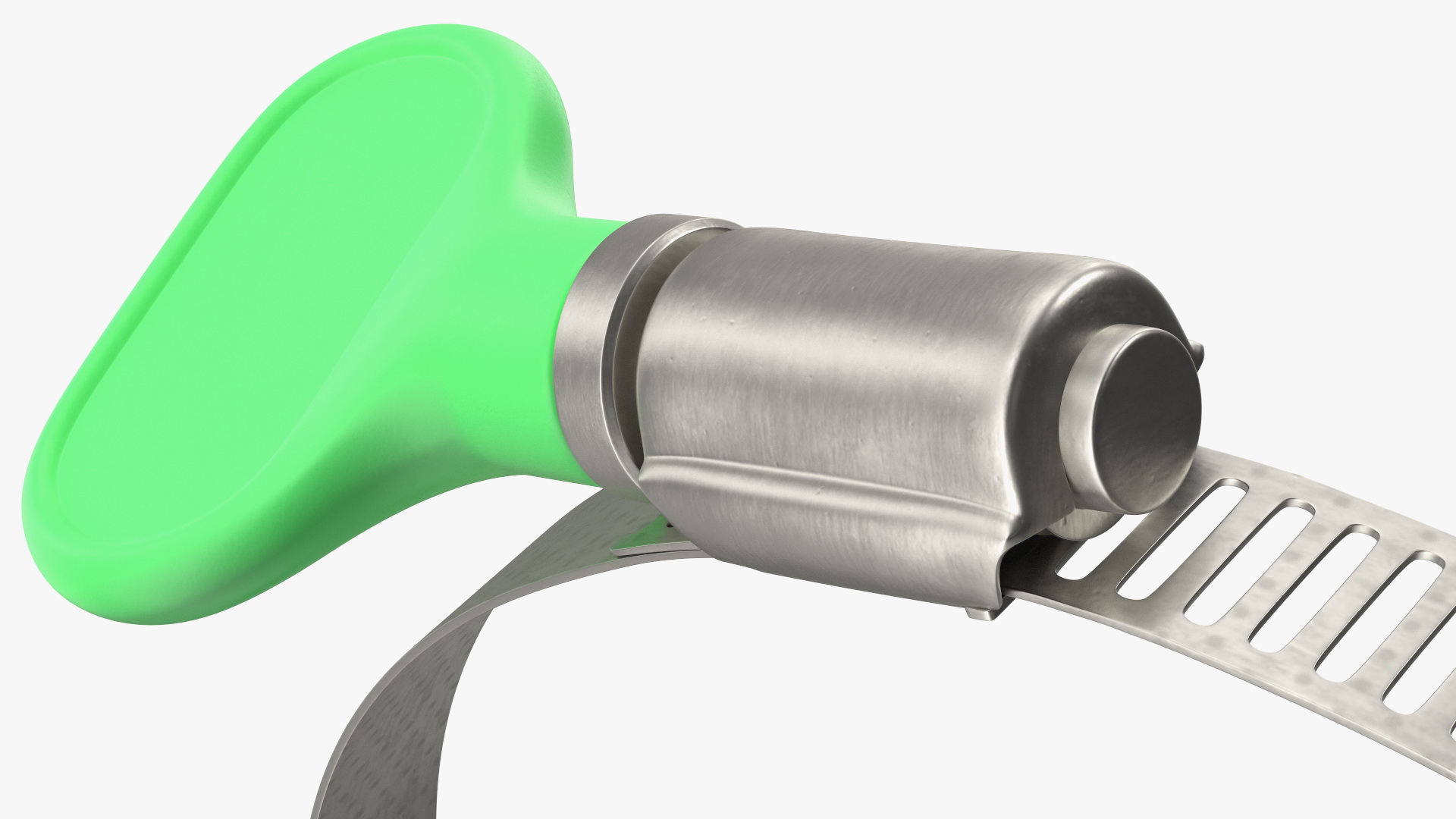 Perforated Hose Clamp with Turn Key 78 101mm 3D model