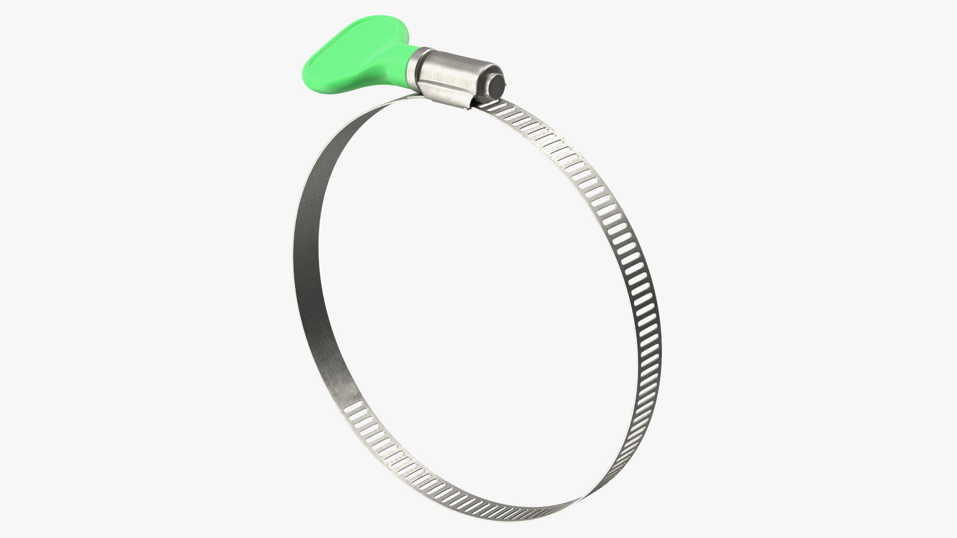 Perforated Hose Clamp with Turn Key 78 101mm 3D model
