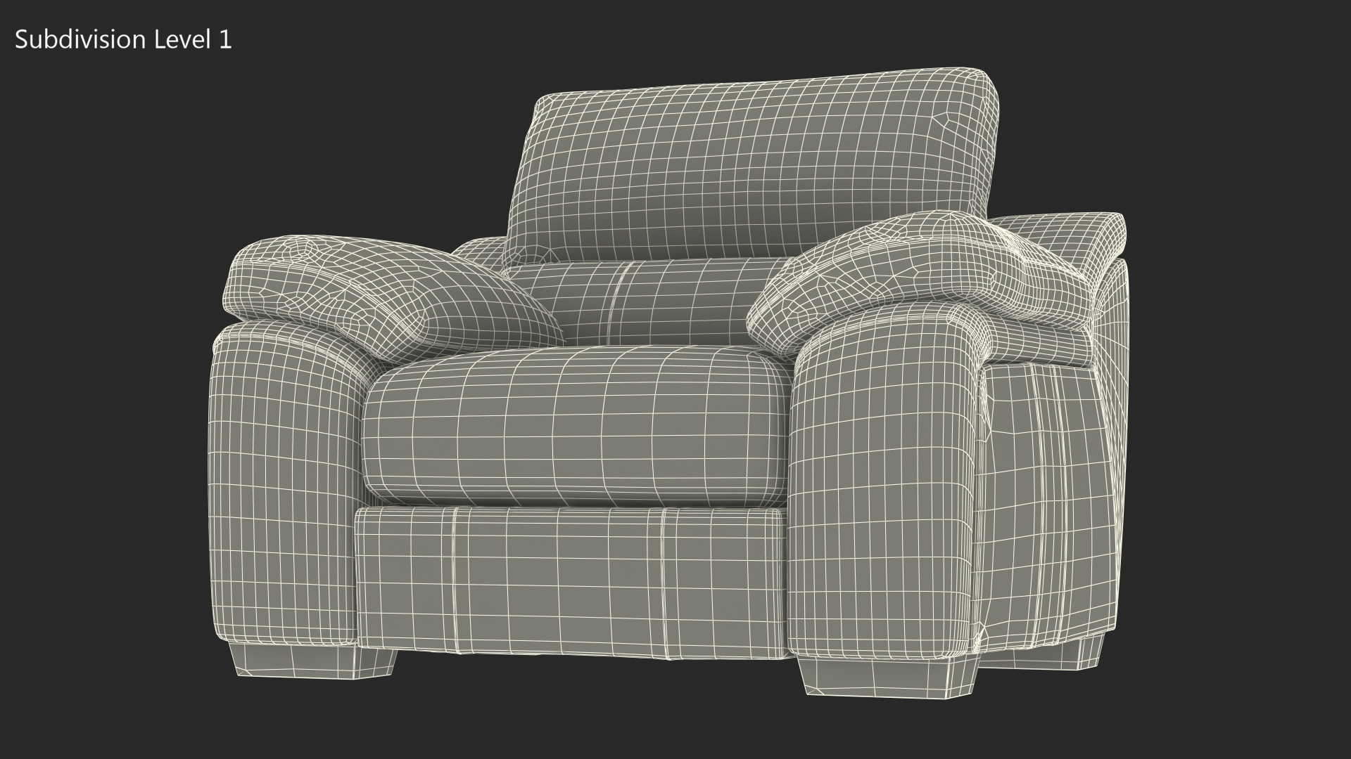Brown Leather Chair 3D model