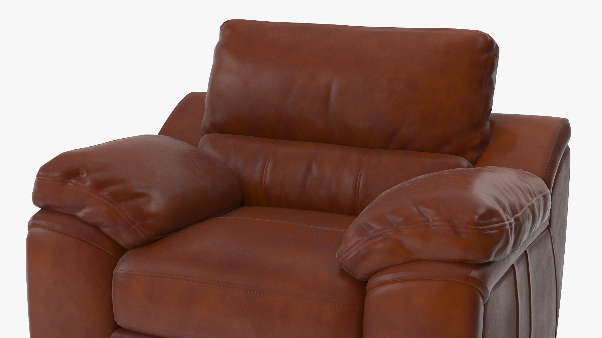 Brown Leather Chair 3D model