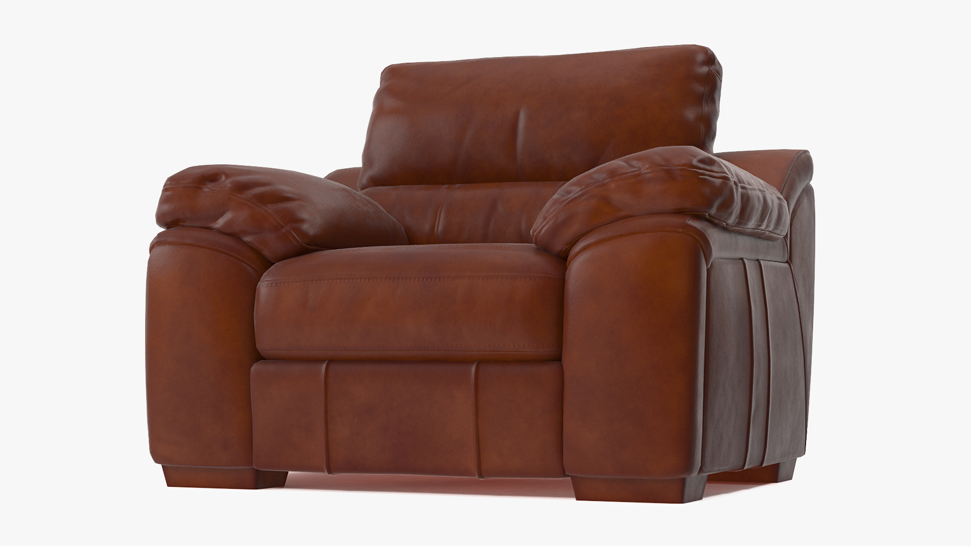 Brown Leather Chair 3D model