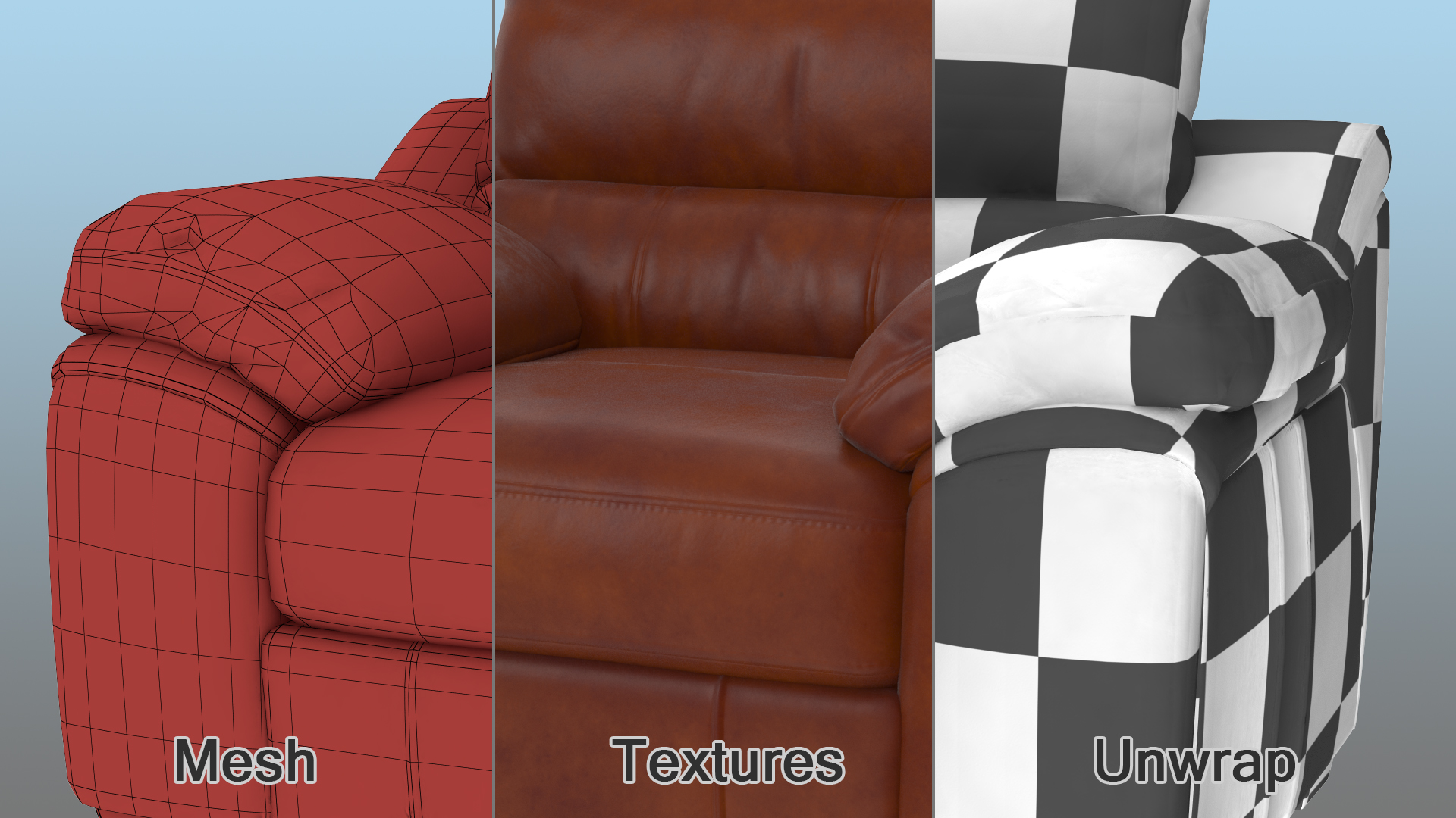 Brown Leather Chair 3D model
