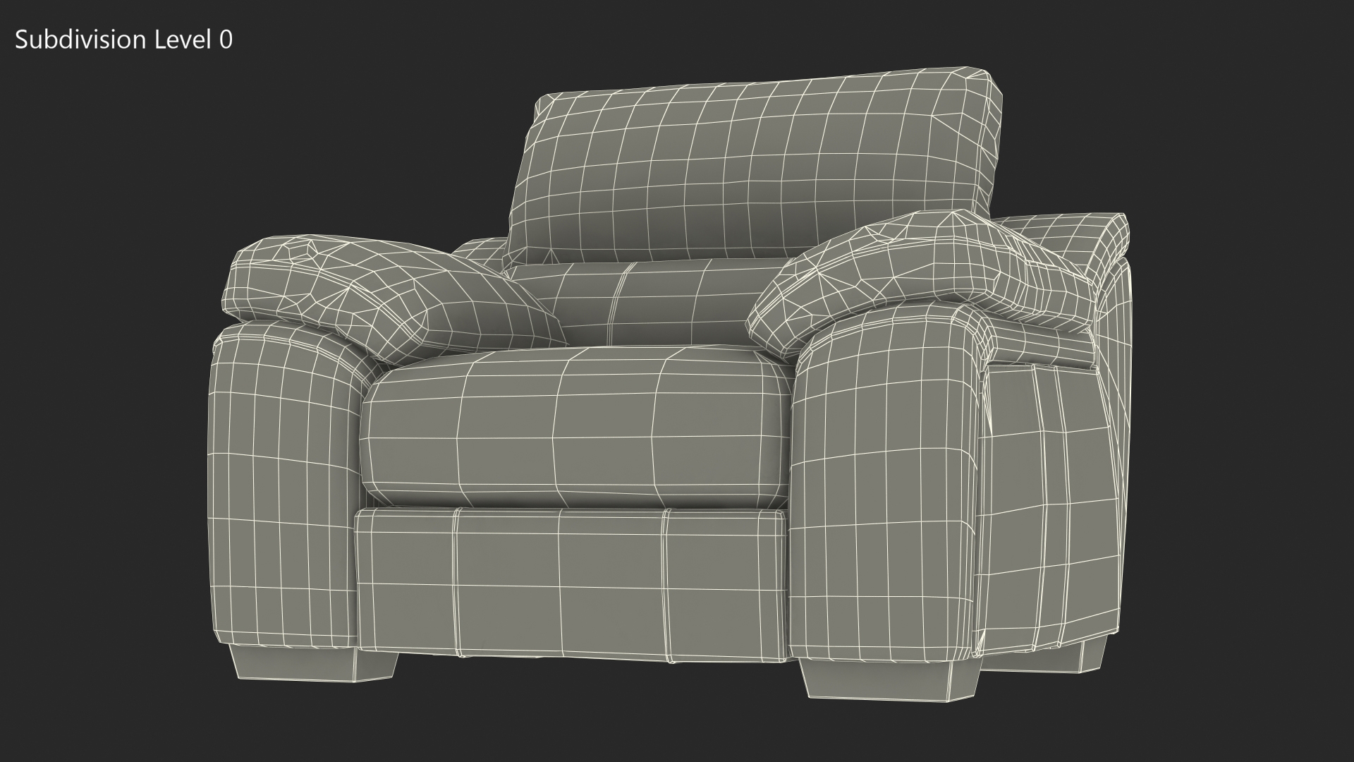 Brown Leather Chair 3D model